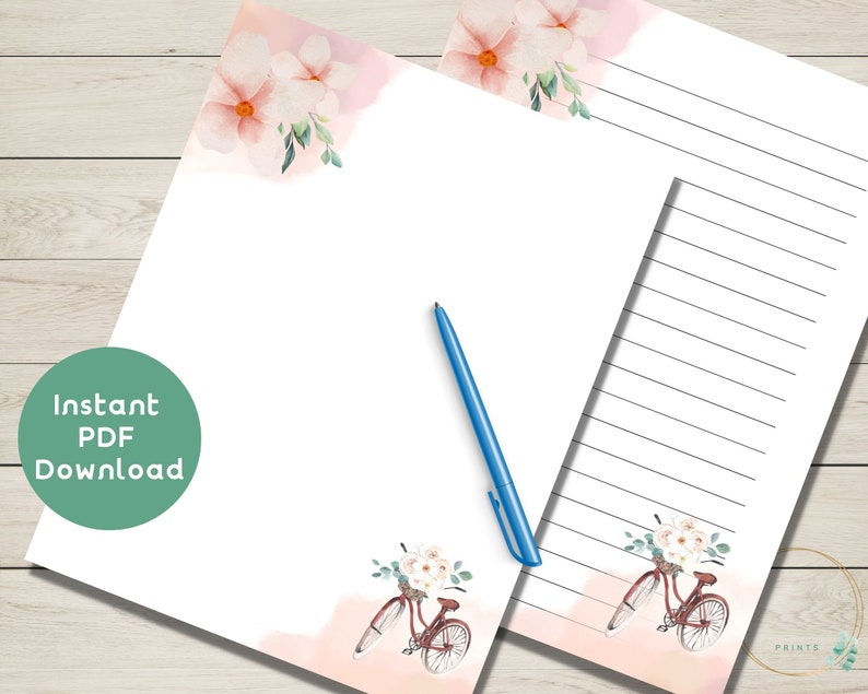 PRINTABLE Stationery PRINTABLE Stationary Instant Download Etsy