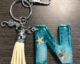 \u00a0 Fast /& Free Shipping Made in the USA with Resin Handmade Ocean Keychain\u00a0