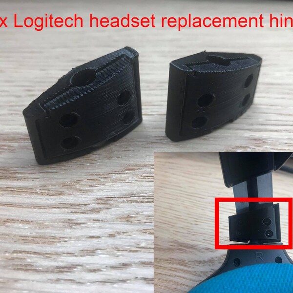 Ensemble de deux pièces de rechange pour charnière de casque Logitech. Réparez vos écouteurs Logitech cassés. G230 - G231 - G332 - G430 - G432 - G930 - F540