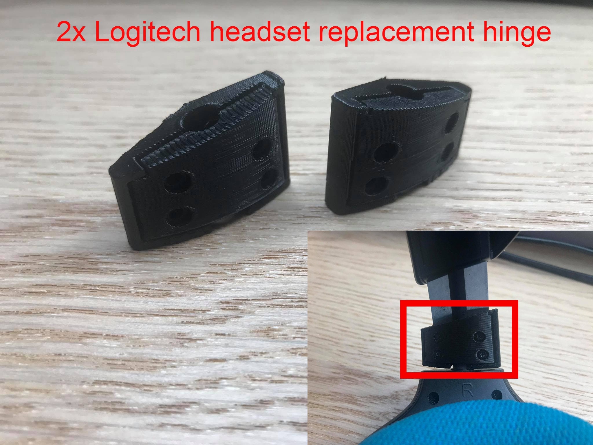 Set Two Logitech Hinge Replacement Part. Repair -