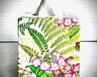 Ferns & Flowers Tissue Box Cover: Spa Like Decor