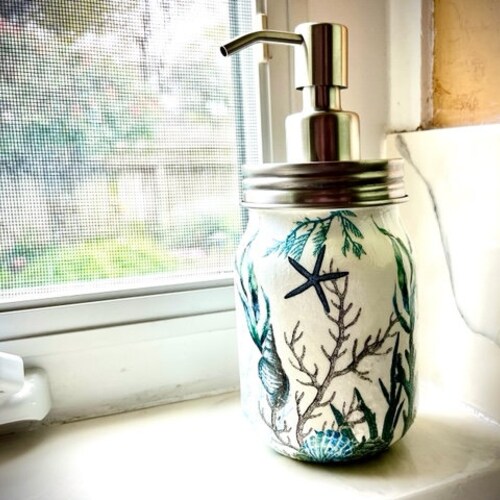 Beach Themed Soap Dispenser Etsy