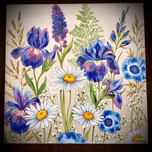 Iris & Daisies Trivet