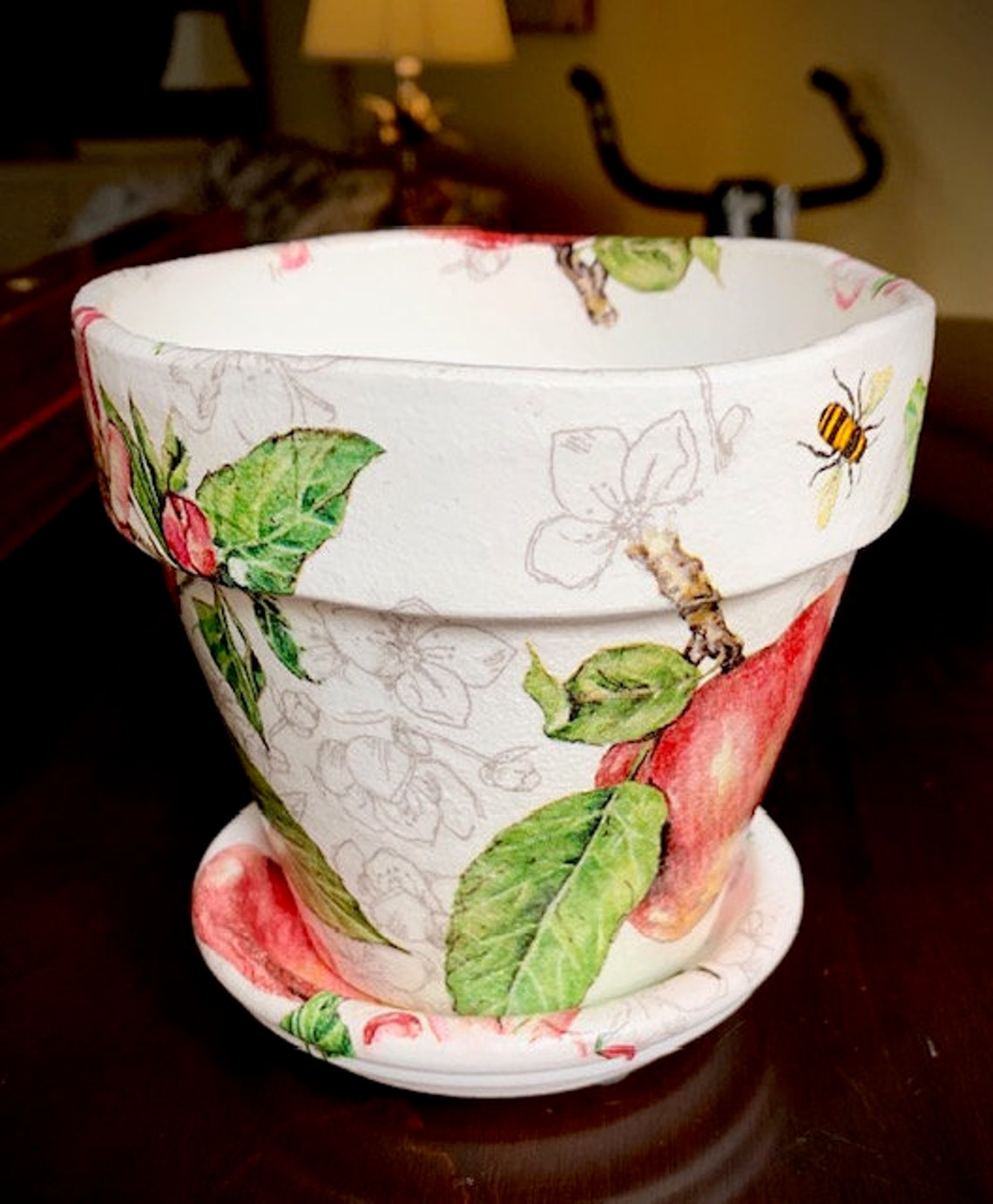 Blooming Apple Flower Pot Etsy Australia