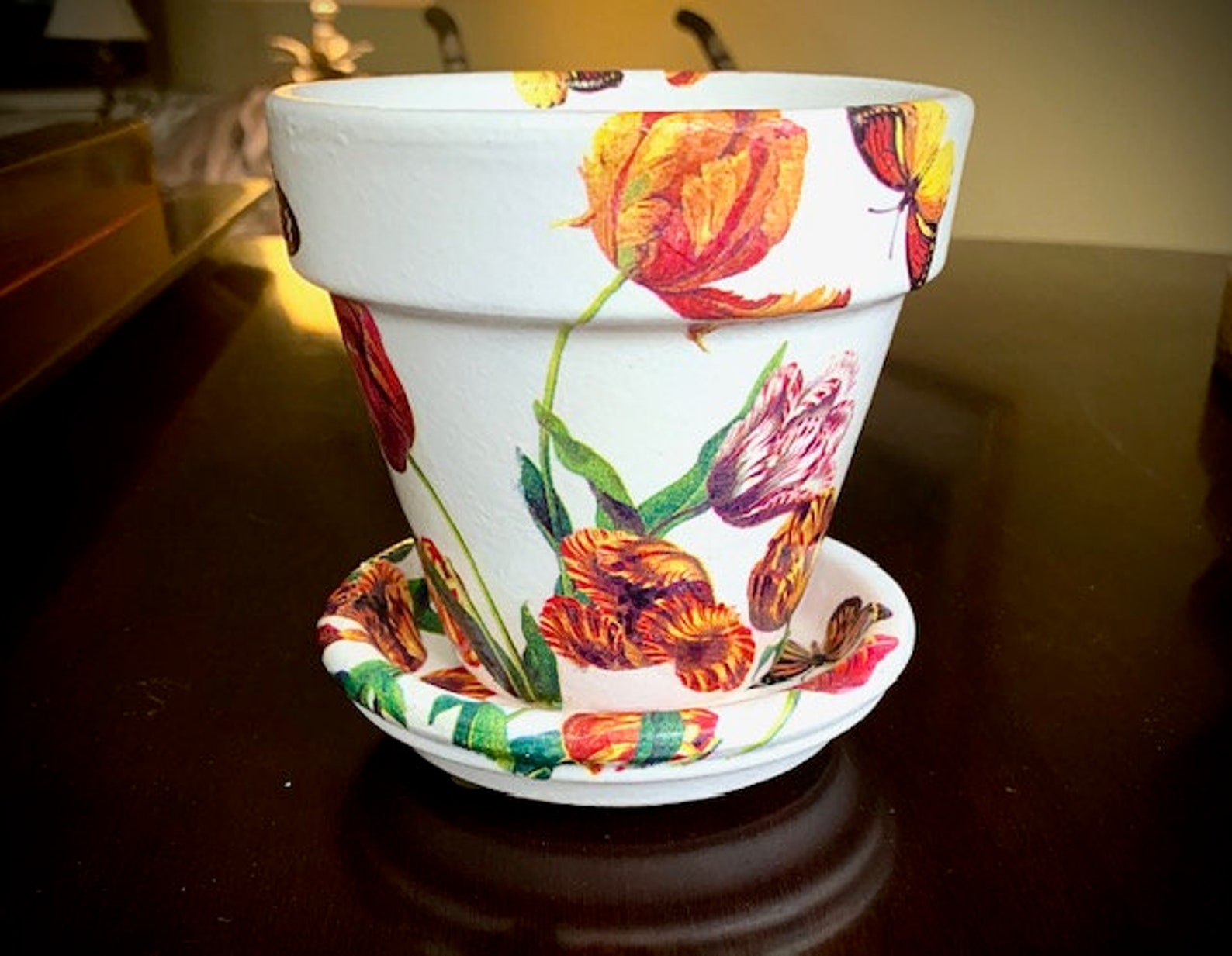 Handmade Beautiful Tulip Flower Pot Etsy