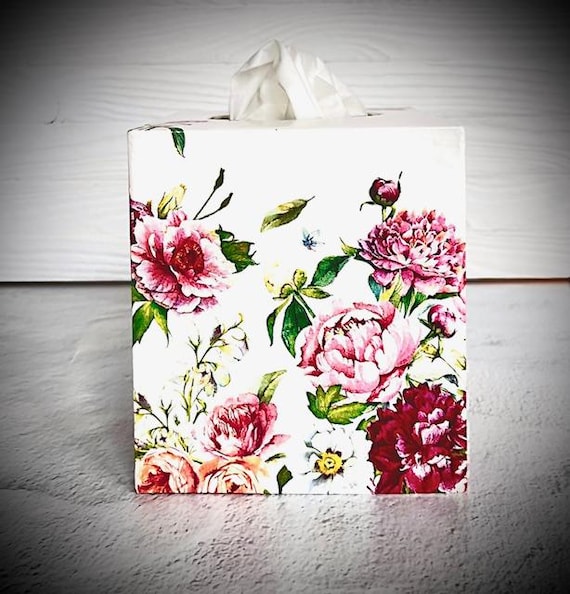 値下げ新品 工房ゆずりは ティッシュBOX カバー 花柄 ピンク