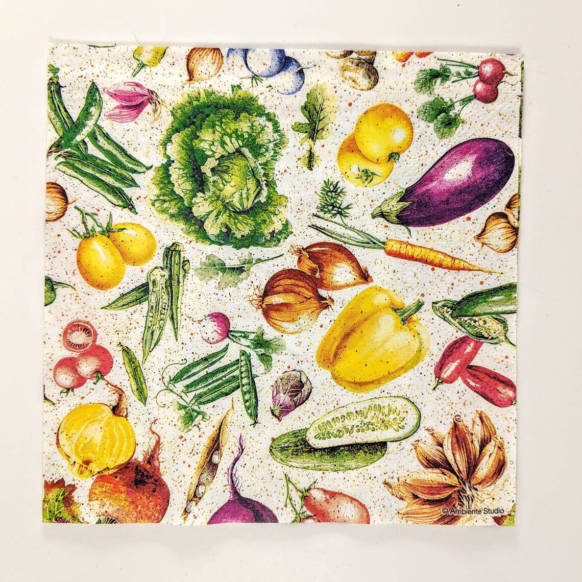 Paper decoupage napkins Vegetables set of 2 Etsy