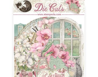 Stamperia Assorted Die Cuts - Orchids and Cats