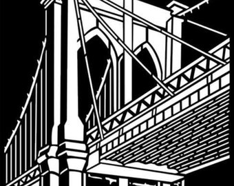 Brooklyn Bridge Stencil - Etsy