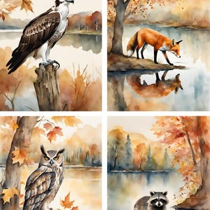 Papier de riz à découper Ninny's - Animaux d'automne 4
