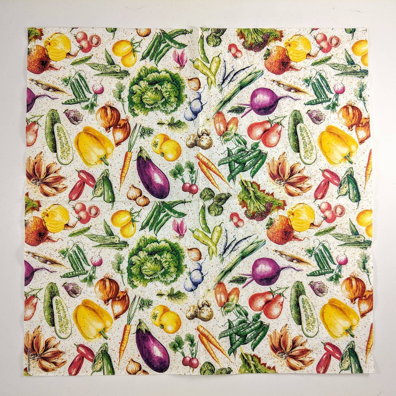 Paper decoupage napkins Vegetables set of 2 Etsy
