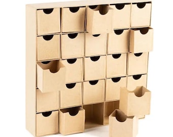 Paper Mache Countdown Advent Box