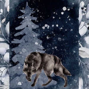 Ninny&#39;s Rice Paper A4 - Lobo de invierno
