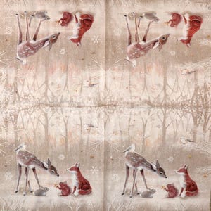 Serviettes de découpage 6,5 po. - Silent Forest