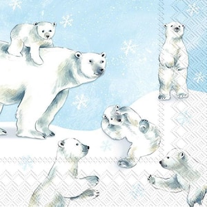 Decoupage-Servietten 16,5 cm- Arctic Ice Blau