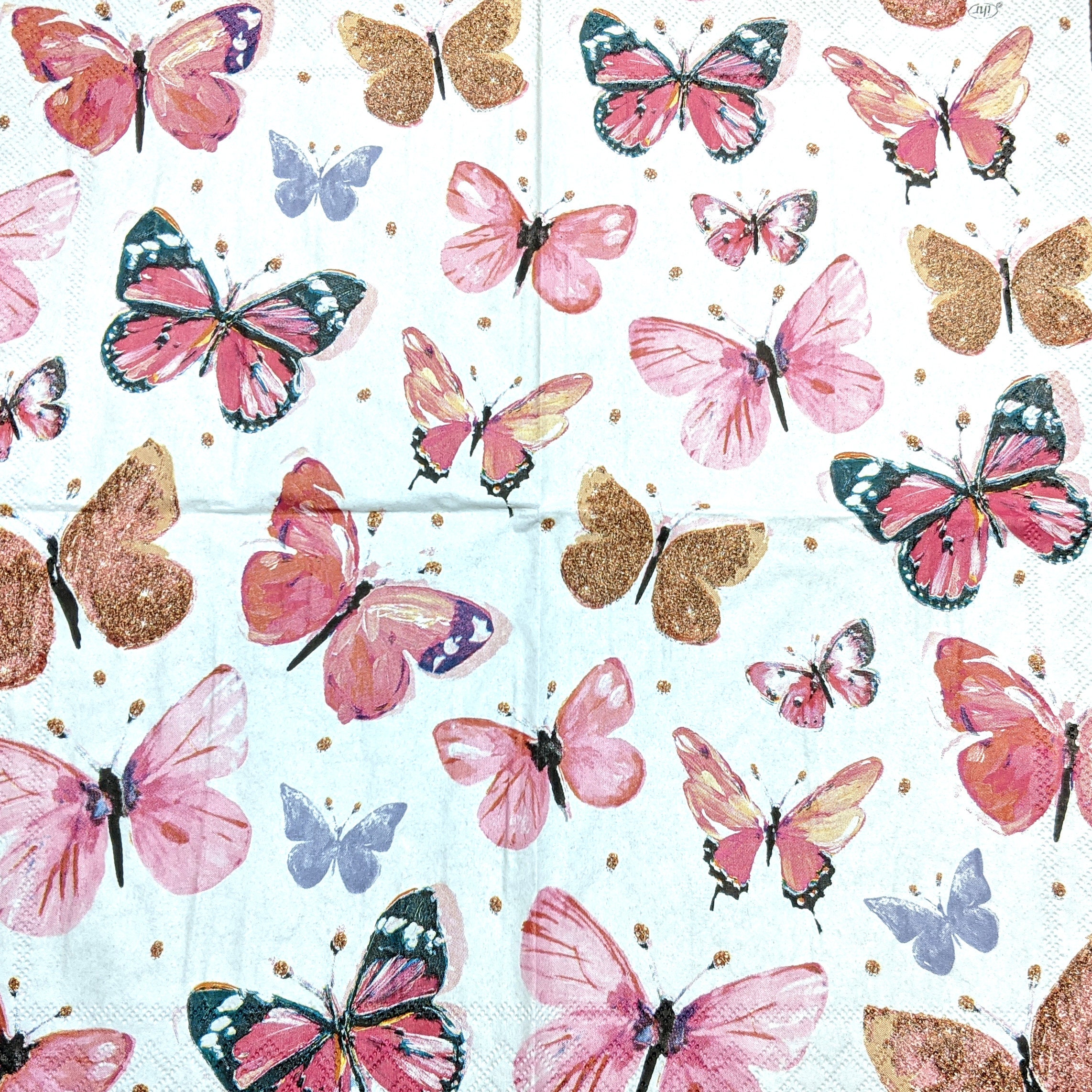 Paper Decoupage Napkins Nathalie Butterflies Set of 2 - Etsy Canada