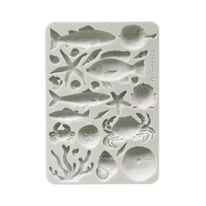 Stamperia Silicon Mould A5 - Silent Sea, Shells and Fish