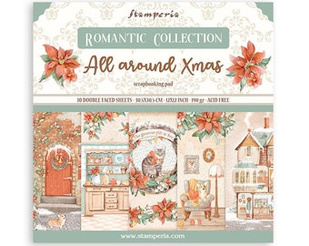 Stamperia 12"  Scrapbook Paper Pad - All Around Christmas