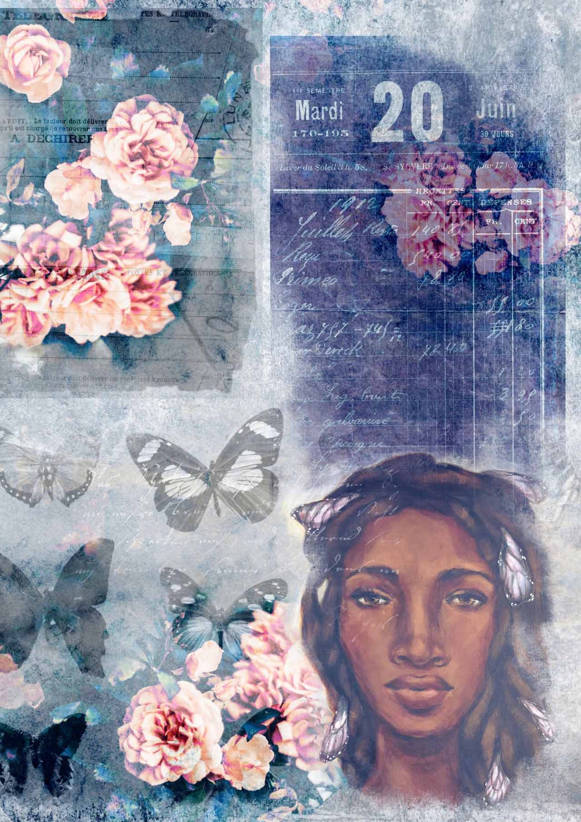 Decoupage Queen Rice Paper A4 Danielle Mack Spring Etsy