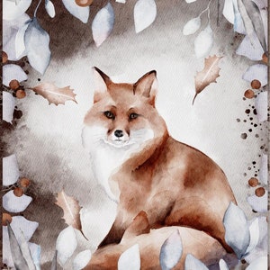 Papel de arroz de Ninny&#39;s A4 - Winter Fox
