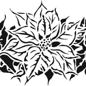 TCW The Crafters Workshop -Poinsettia Spray 16.5” x 6″ Sign Stencil