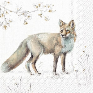 Decoupage Napkins 6.5&quot;- Woodland Fox