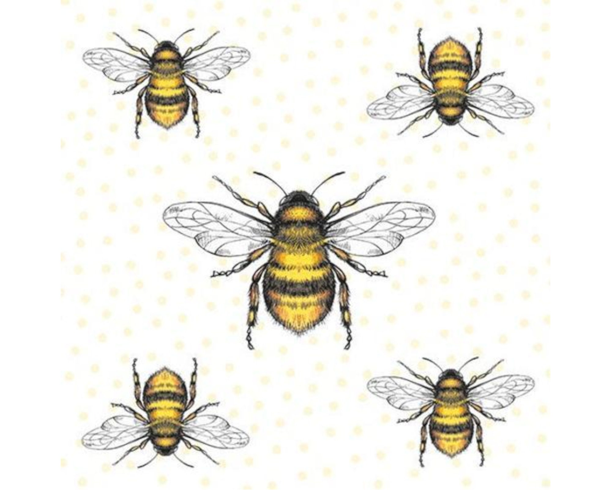 Paper Decoupage Napkins Bees Set of 2 Etsy Canada