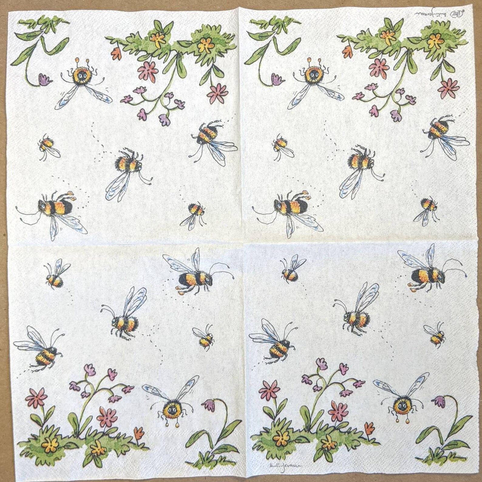 Paper decoupage napkins Honey Bee set of 2 Etsy