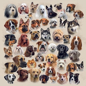 Tovaglioli decoupage, pranzo 6,5" - Collezione di cani
