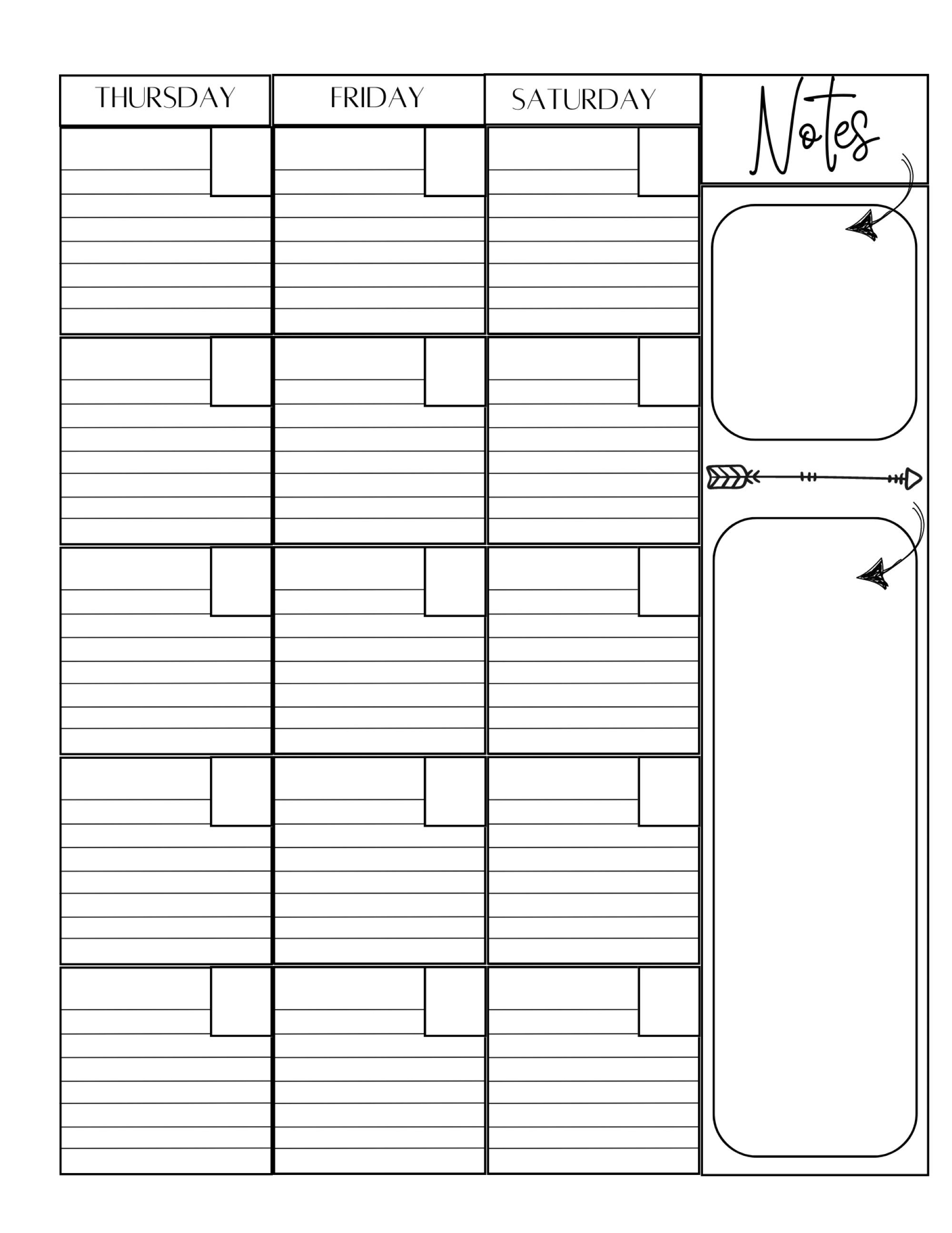 Lined Monthly Calendar, Portrait, Printable Download, Jan-dec - Etsy