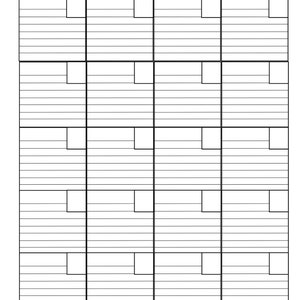 Lined Monthly Calendar, Portrait, Printable Download, Jan-dec - Etsy
