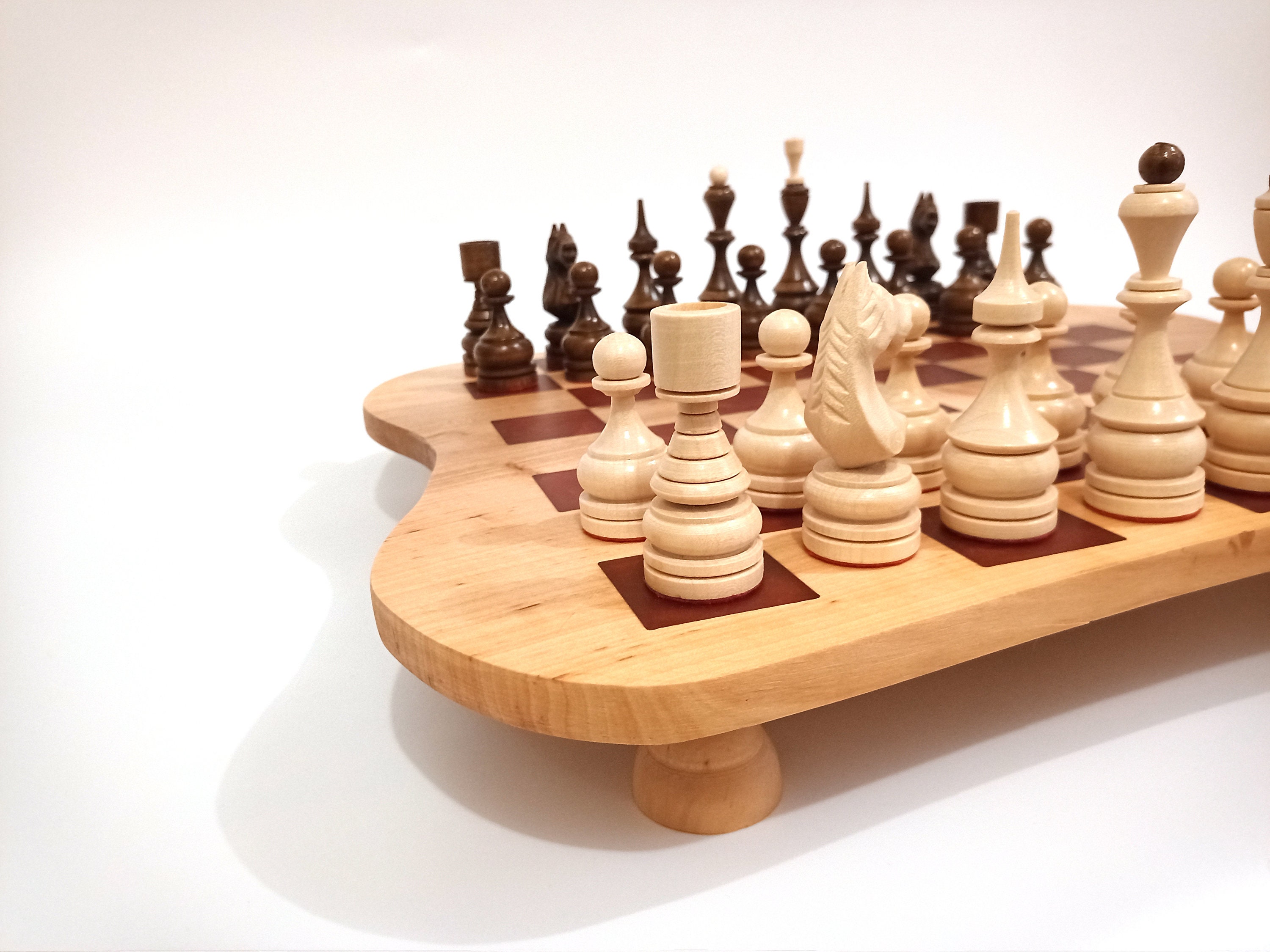 This Incredible Rook Tower Has a Pack-away Flexible Wooden Chess