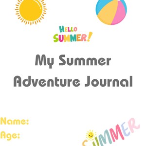 My Summer Adventure Journal