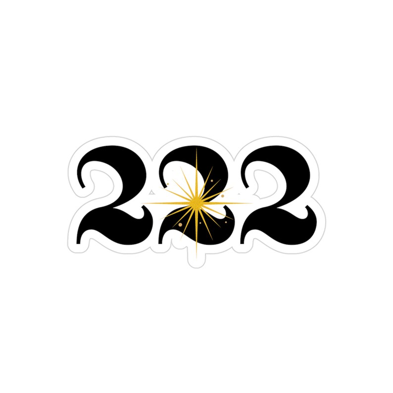 Angel Numbers 222 Transparent Sticker, Die-cut Vinyl, Waterproof, Fade ...