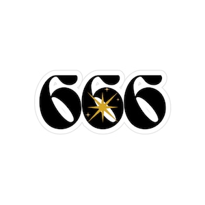 Angel Numbers 666 Transparent Sticker, Die-cut Vinyl, Waterproof, Fade ...