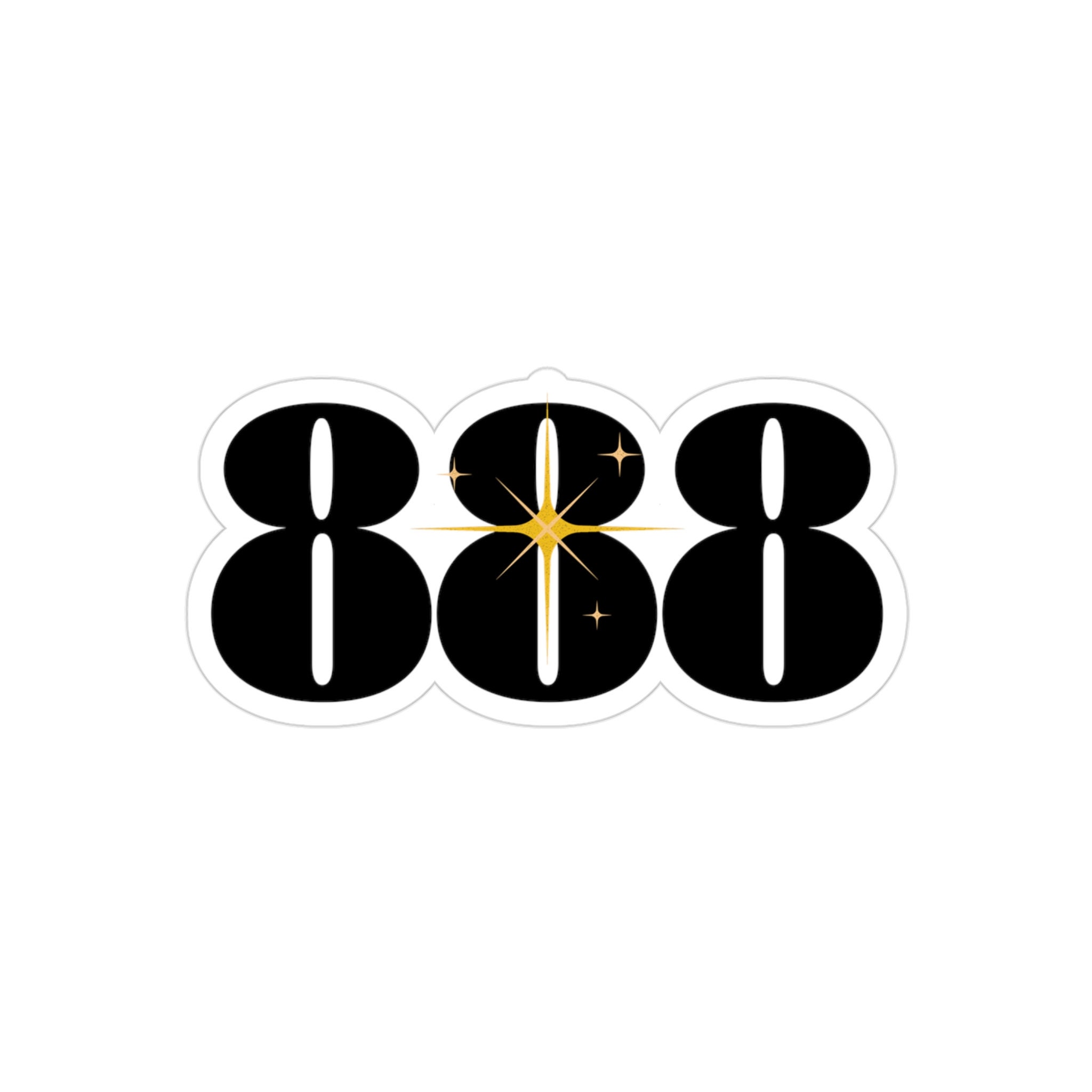 Angel Numbers 888transparent Sticker, Die-cut Vinyl, Waterproof, Fade ...