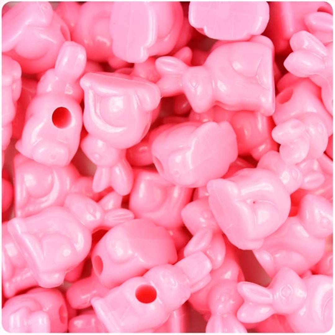 10 X Baby Pink Bunnies 18mm Large Pony Beads Rabbits - Etsy