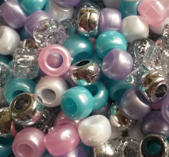 Pony Beads 9x6mm Dark Brown 100pc Kids Hair Toy Jewellery DIY Fun - Foto 4