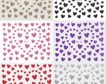 Nail Art 3D Glitter Sticker Abziehbilder Valentinstag Herzen