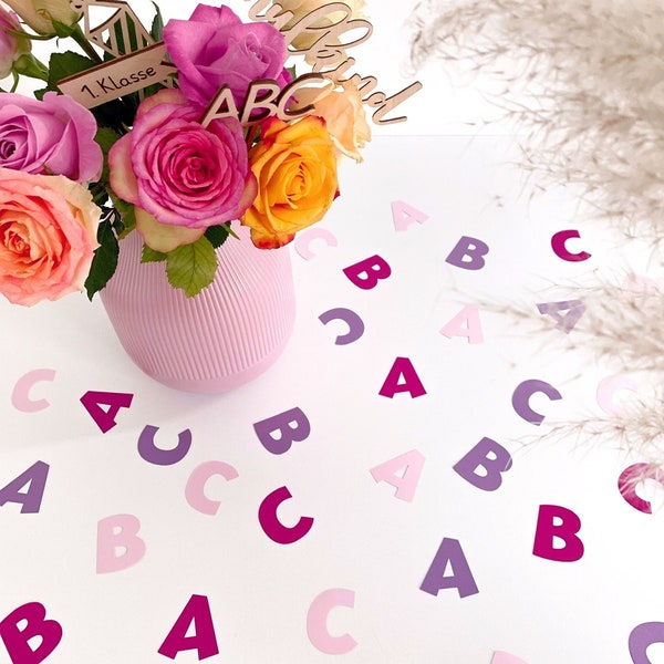 START OF SCHOOL - sprinkle decoration set "ABC" (45 pieces) - different color combinations - school enrollment, confetti, table decoration