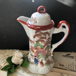Oriental Coffee Pot / Coffee Can / Teapot - Japanese, Chinese /  Eastern / Oxblood