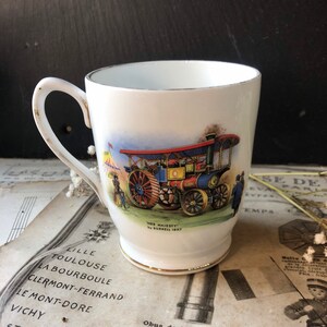 Delphine Bone China Cup / Mug with Steam Engine Design of Her Majesty by Burrell 1897 / J H Middleton / Made in England