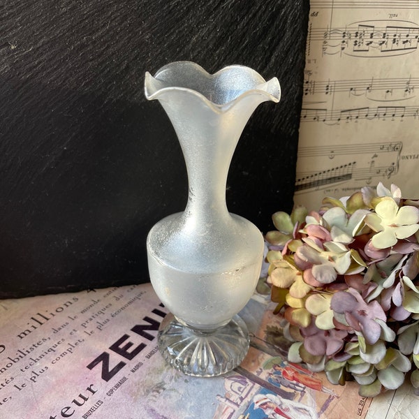 Vintage Lustre Glass Vase