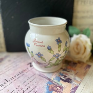 Pretty Vintage Flower Design Gentian Vase / Gentianella Campestris / Made in England / Floreanda For Boots Co Nottingham