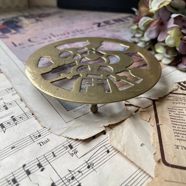 Chinese Brass Trivet Etsy