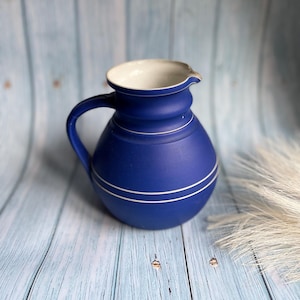 Antique 19th Century Cobalt Blue Jasperware Wedgwood Jug