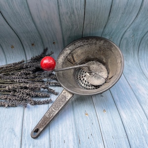 French Mouli Mill Legume Grater / Mechanical Vegetable Mill in Tempered Steel Vintage 1940&#39;s Kitchen Utensil/ Culinary Accessory