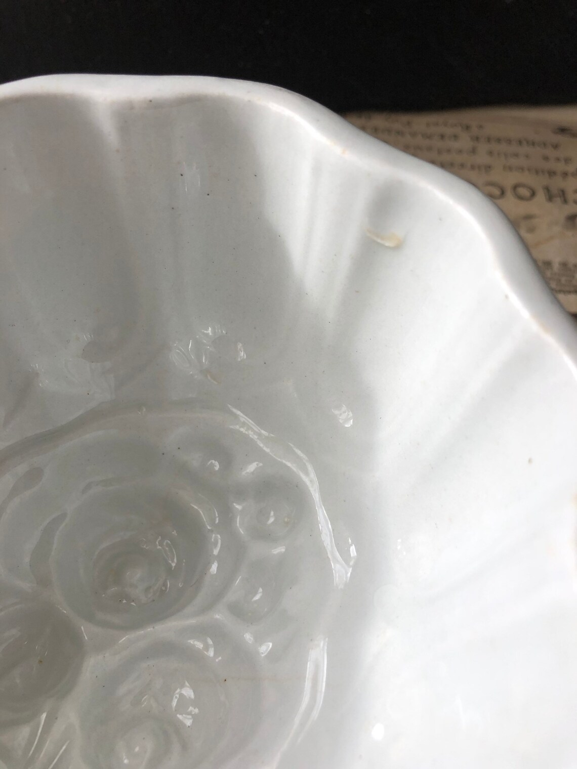 Antike weiße Eisenstein Form / Dessert / Blancmange / Terrine | Etsy