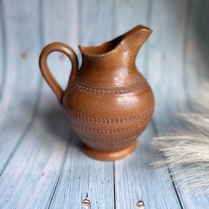 Vintage French Stoneware Pitcher