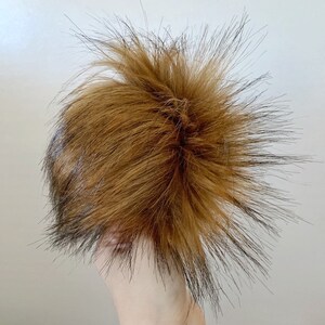 Cinnamon Faux Fur Poms